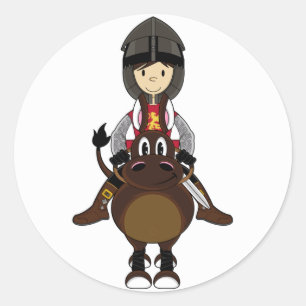 Mediaeval Crusader Knight Sticker