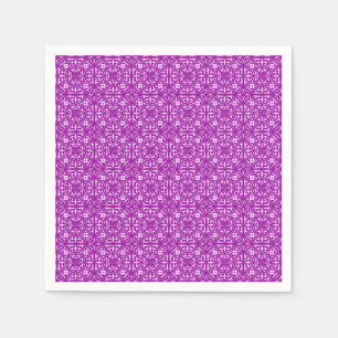 Mediaeval Damask pattern, amethyst purple Napkin