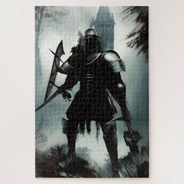 Mediaeval Dark Knight Jigsaw Puzzle (Vertical)