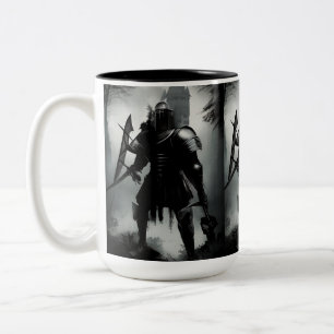 Mediaeval Dark Knight Two-Tone Coffee Mug