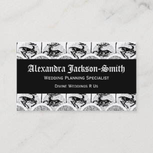 Mediaeval Deer and Trees, business card template