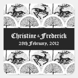 Mediaeval Deer and Trees, souvenir stickers