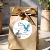Mediaeval dragon baby shower thank you favour
