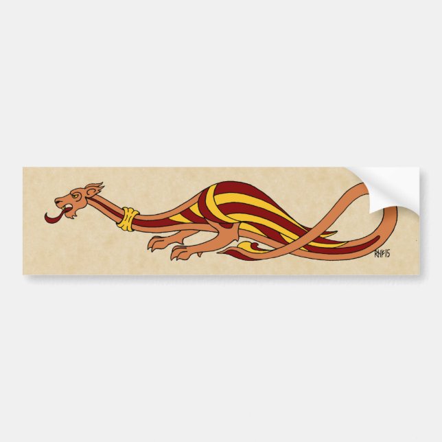 Mediaeval Dragon Design 2015 Bumper Sticker (Front)