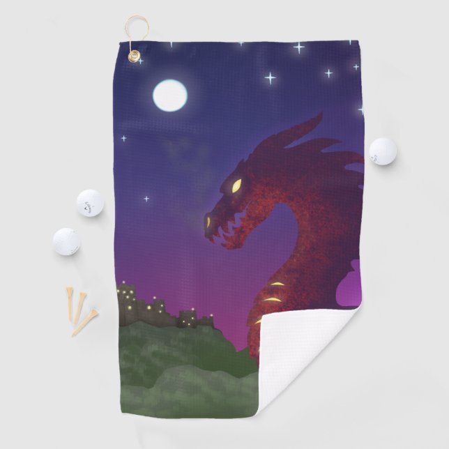 Mediaeval Dragon Golf Towel (InSitu)