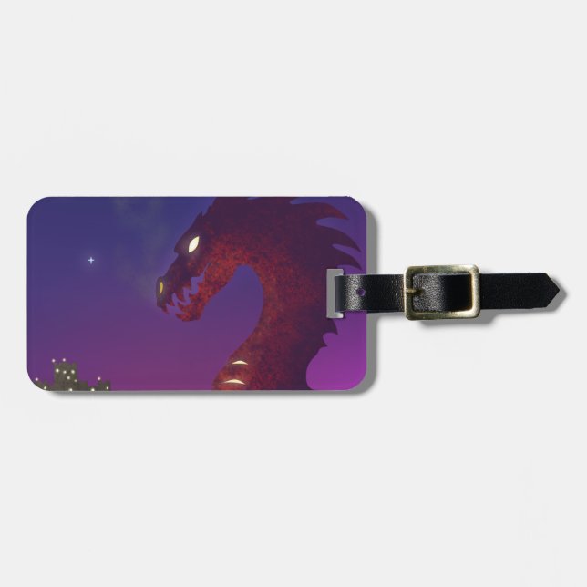 Mediaeval Dragon Luggage Tag (Front Horizontal)