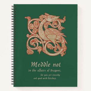 Mediaeval Dragon Spiral Notebook