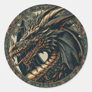 Mediaeval Dragon Sticker