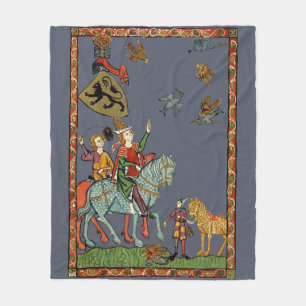 Mediaeval duck hunting with falcons? Fleece Blanket