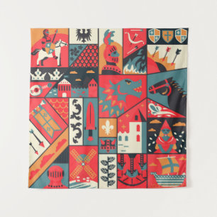 Mediaeval Elegance: Seamless Pattern Design Tapestry
