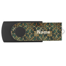 Mediaeval Elegant Green Personalised 