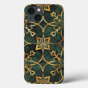 Mediaeval Elegant Green Two-Sided iPhone 13 Case