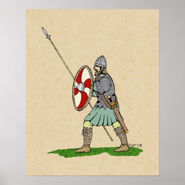 Mediaeval English/Saxon Warrior Poster (Front)