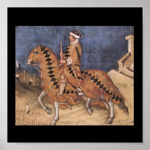 Mediaeval Equestrian Portrait Poster