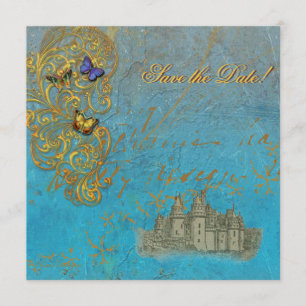 Mediaeval Fairy Tale Castle Save The Date