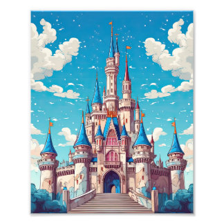 Mediaeval Fairytale Fantasy Castle Kids Fun  Photo Print
