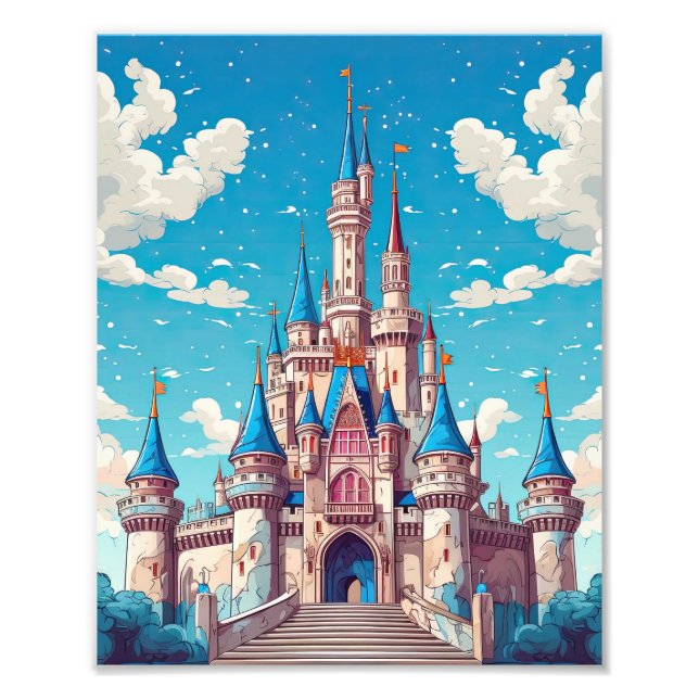 Mediaeval Fairytale Fantasy Castle Kids Fun  Photo Print (Front)