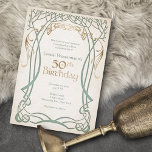 Mediaeval Fantasy 50th Birthday Invitation<br><div class="desc">These invitations are here on party business. The coordinating pieces of this fantasy birthday invitation suite feature graceful trees in celtic or elvish style with faux foil details and celtic text on parchment. Perfect for your high fantasy wedding or rpg gamer birthday. Order your printed invitations and party supplies or...</div>