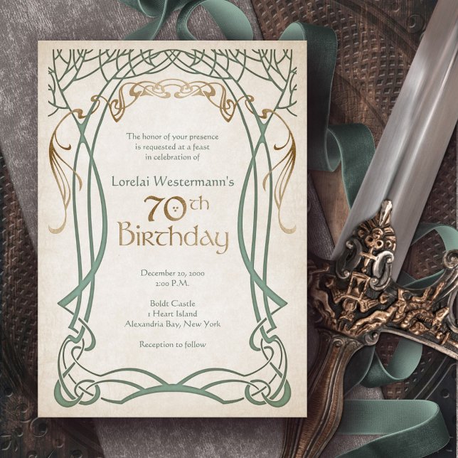 Mediaeval Fantasy 70th Birthday Invitation (Creator Uploaded)