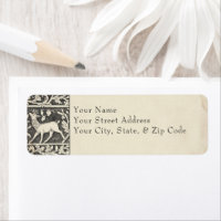 Mediaeval Fantasy Deer Black Etching Wedding