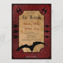 Mediaeval Fantasy Dragon Wedding Invitation