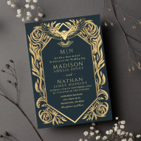 Mediaeval Fantasy Owl Wedding Invitation