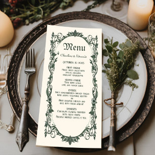 Mediaeval Fantasy Wedding Feast Menu
