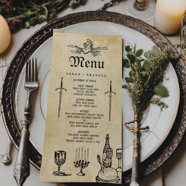 Mediaeval Fantasy Wedding Feast  Menu (Creator Uploaded)