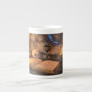 Mediaeval Fantasy Wizard's Study Bone China Mug