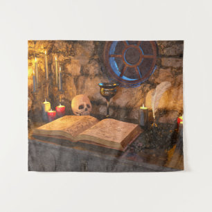 Mediaeval Fantasy Wizard's Study Tapestry