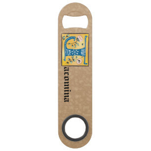 Mediaeval Floral Illuminated Letter J Monogram