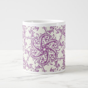 mediaeval flower pattern coffee mug