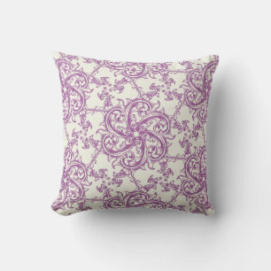 mediaeval flower pattern pillow