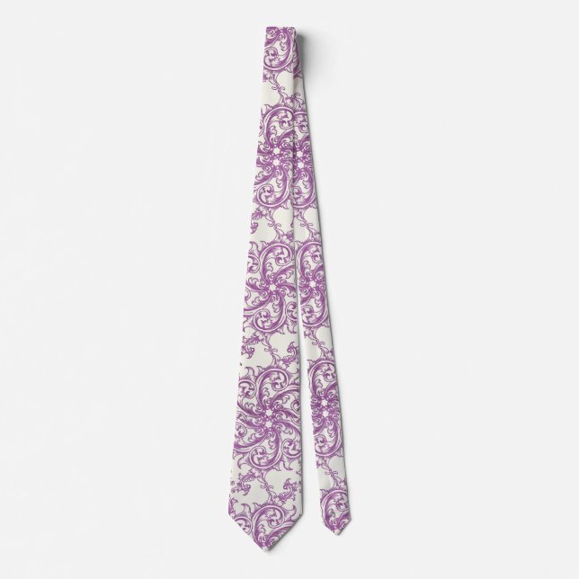 mediaeval flower pattern tie (Front)