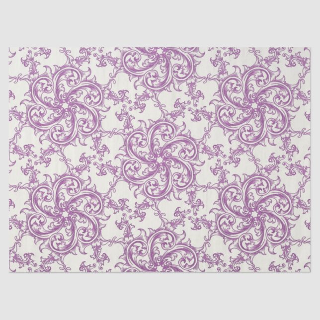 mediaeval flower pattern tissue paper (Front)