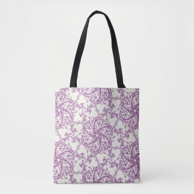 mediaeval flower pattern tote bag (Front)
