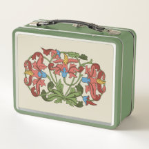 Mediaeval Flowers Metal Lunchbox