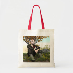 Mediaeval Forest Prince Fantasy Portrait Tote Bag