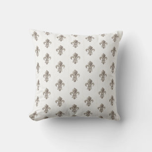 Mediaeval French Fleur de Lis Throw Pillow