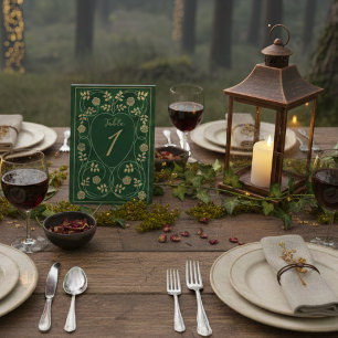 Mediaeval Gold Floral Hearts and Sword Wedding