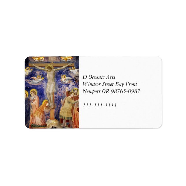 Mediaeval Good Friday Scene Label (Front)