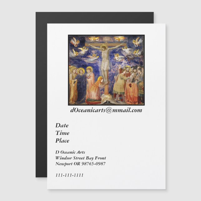 Mediaeval Good Friday Scene Magnetic Invitation (Front/Back)