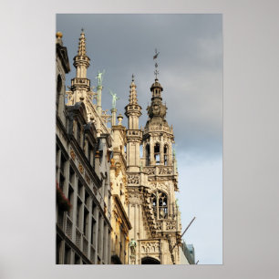 Mediaeval gothic facades of Grand Place, Brussels Poster