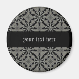 Mediaeval gothic flower customisable magnet