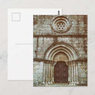 Mediaeval gothic portal in Santiago de Antas Postcard