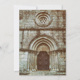 Mediaeval gothic portal in Santiago de Antas Thank You Card