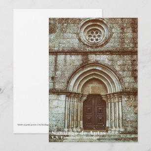 Mediaeval gothic portal in Santiago de Antas Thank You Card