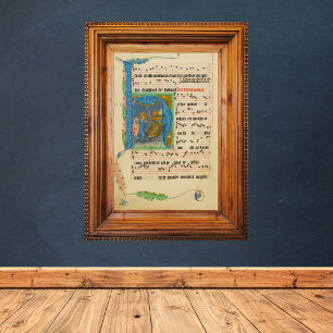 Mediaeval Gregorian Chant Christmas Manuscript Poster