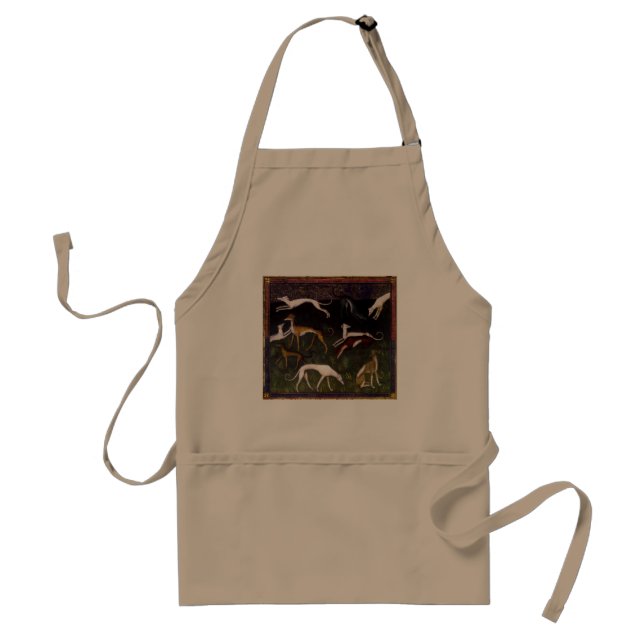 Mediaeval Greyhound Dogs Fine Art Standard Apron (Front)
