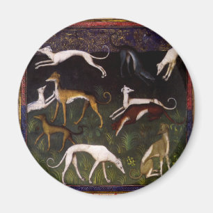 Mediaeval Greyhounds in the Deep Woods Magnet